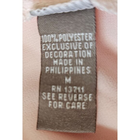 Valerie Stevens VTG Woman Size M Slip Dress Pink Embroidered Lace Lined Colette - Picture 4 of 8